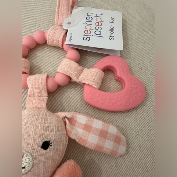 Stephen Joseph NWT Linen Stroller Toy Brynn Bunny - Picture 5 of 8